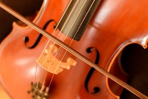 Cello being played